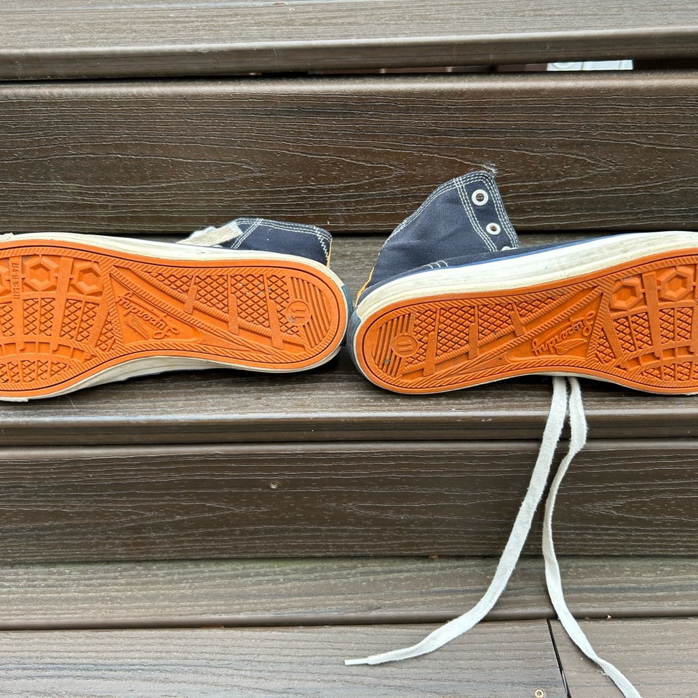 Superdry High-Top Sneakers - Navy Blue and Orange - Picture 4 of 8